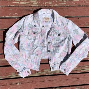Floral jean jacket